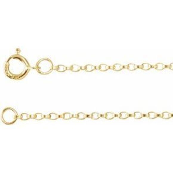 14K Yellow 1.1 mm Rolo 18